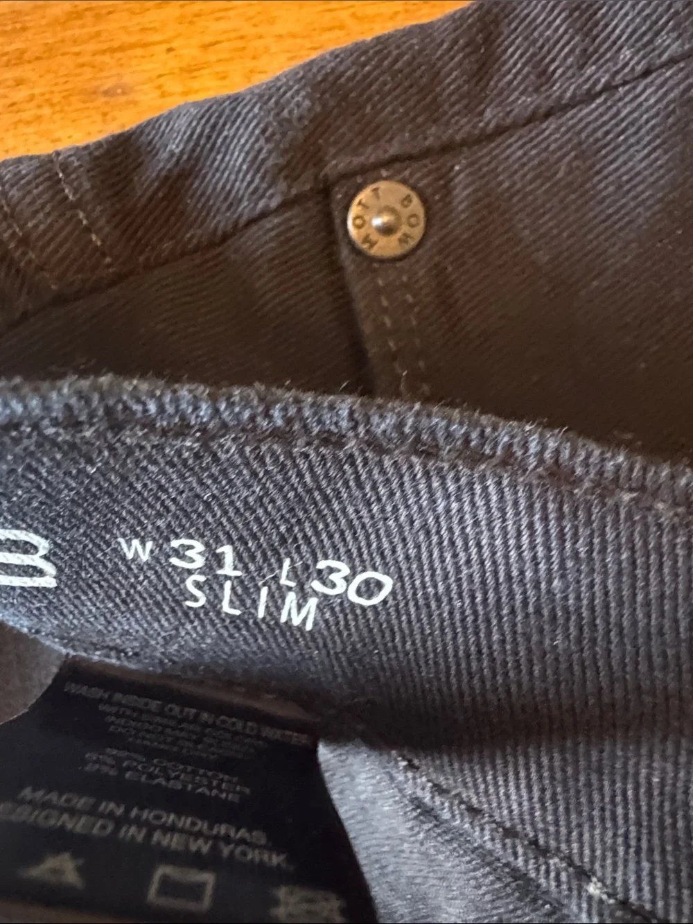 Mott & Bow Men's Slim Straight Jeans in Black 31x30